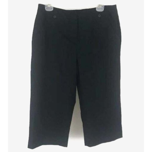Sandro Sports Wear Women's Capri Dress Work Pants Size 14 Black - Picture 1 of 3